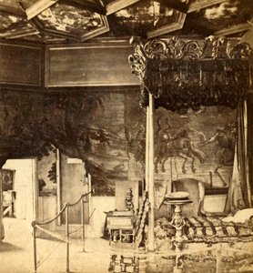 Paleis van Holyrood. Slaapkamer van Koningin Mary, c1912