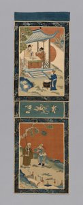 Paneel voor een scherm, China, Qing-dynastie 1644-1911, 1875-1900 door Unbekannt