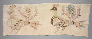 Paneel, Fragment van Laken, 1700s door Unbekannt