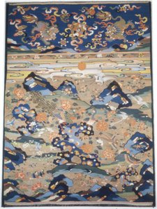 Paneel Meubelstof, China, Late-Ming-dynastie 1368-1644, Qing-dynastie 1644-1911 door Unbekannt