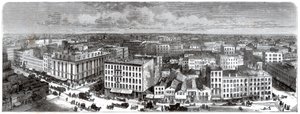 Panorama van Chicago vanaf het Stadhuis, VS