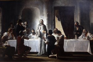 Parijs, Frankrijk Saint-Francois-Xavier kerk Het Laatste Avondmaal door Henri Lerolle