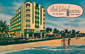 Park Central Hotel - Aan de oceaan, Miami Beach, ca. 1940s door Unbekannt