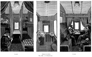 Deel van een Franse spoorweg slaapwagen, 1890 door Unbekannt