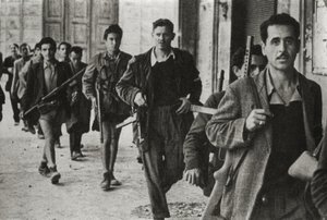 Partizanen in Cesena, Emilia Romagna, Italië, oktober 1944 door Unbekannt