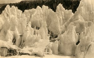 Doorgang van de Oost-Rongbuk-gletsjer