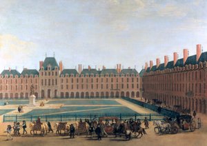 Passage van de koning en de regent, de Place Royale, ca. 1655 door Unbekannt