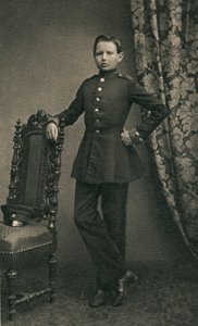 Paul von Hindenburg 1847-1934, als cadet in Wahlstatt, 1860, jaren 1930