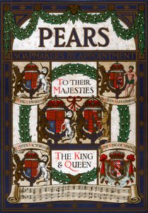 Pears, zeepmakers bij benoeming van de majesteiten, 19e eeuw