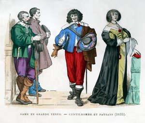 Boeren, een heer en een dame, 1635 1882-1884 door Unbekannt