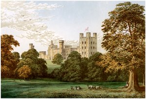 Penrhyn Castle, Caernarvonshire, Wales, huis van Lord Penrhyn
