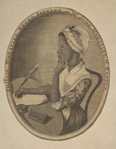 Phillis Wheatley, zwarte Dienaar van Mr. John Wheatley uit Boston, ca. 1773