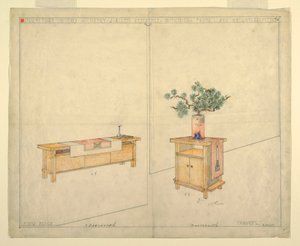 Pianobank en Taboret, Henry J. Allen Residence, Wichita, KA, 1917 door Unbekannt