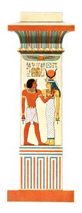 Pilaster uit de Amun-Re Tempel van Amenophis III in Karnak, Egypte, 1928 door Unbekannt