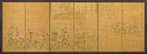 Roze en rode klaprozen, Edo-periode, 1615-1868 door Unbekannt
