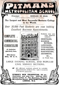 Pitmans Metropolitan School, 1906