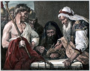 Het Vlechten van de Doornenkroon, 1875 door Unbekannt