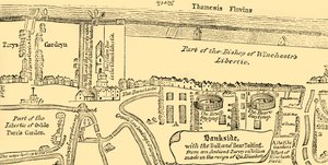 Plan van Bankside, begin zeventiende eeuw