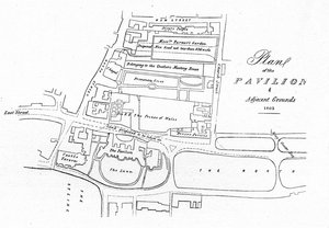 Plan van het paviljoen en aangrenzende gronden - 1803, 1939 door Unbekannt