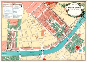 Plan van de Universele Tentoonstelling, Parijs, 1889 door Unbekannt