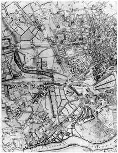 Plan van de parochie van St Georges, Hanover Square, Londen, 1907