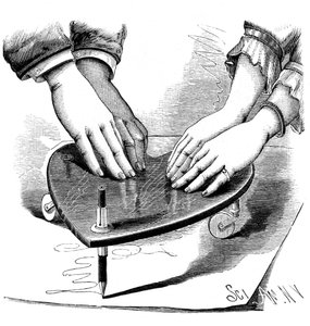 Planchette of ouijabord, 1885