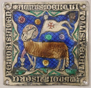 Plaquette met Agnus Dei, Catalaans, 14e eeuw