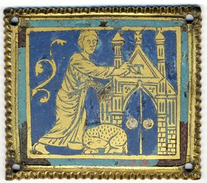 Plaquette met Markering van de Deur met de Letter Tau, Duits, ca. 1200