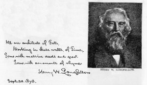 Gedicht geschreven door Henry Longfellow door Unbekannt