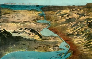 Port-Said - Het plan van het kanaal, ca. 1918-1939 door Unbekannt