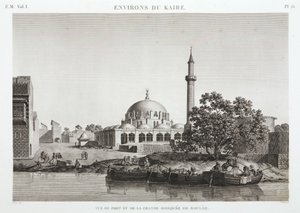 Haven en Grote Moskee van Boulaq, Caïro, Egypte, c.1798 door Unbekannt