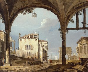 Portiek met een lantaarn, 1741-45