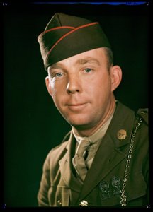 Portret van Sergeant Everitt van het Amerikaanse leger, circa 1944