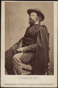 Portret van Alfred, Lord Tennyson 1809-1892, 1861 door Unbekannt