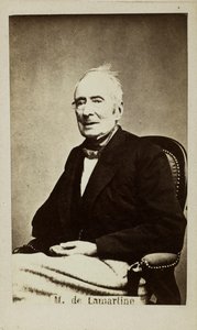 Portret van Alphonse de Lamartine 1790-1869, 1860s door Unbekannt