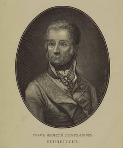 Portret van graaf Levin Leonty August Theophil von Bennigsen door Unbekannt