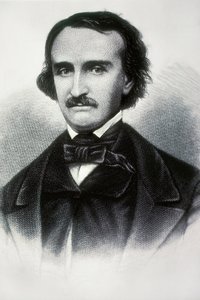 Portret van Edgar Allan Poe (1809-1849), Amerikaanse schrijver. Gravure uit de 19e eeuw.
