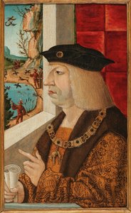 Portret van Keizer Maximiliaan I 1459-1519, 16e eeuw door Unbekannt