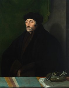 Portret van Erasmus van Rotterdam 1467-1536, 16e eeuw door Unbekannt