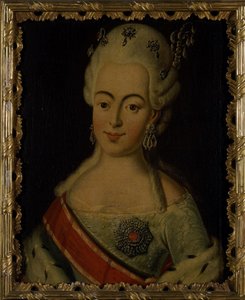 Portret van Groothertogin Natalia Alexeyevna van Rusland 1755-1776, Prinses Wilhelmina Louisa van Hessen door Unbekannt