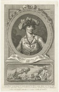 Portret van Jean Bart 1650-1702, 1694 door Unbekannt