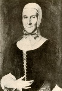 Portret van mevrouw Elisabeth Boehler in de Moravische nederzetting, Pennsylvania door Unbekannt