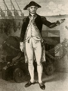 Portret van Paul Jones, commodore van de Amerikaanse marine, ca. 1780 door Unbekannt
