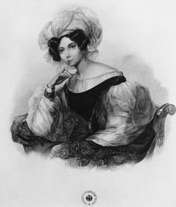 Portret van prinses Zinaida Alexandrovna Volkonskaya 1792-1862 door Unbekannt