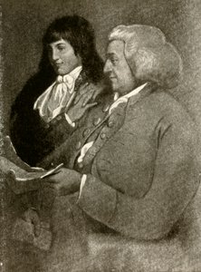 Portret van Samuel Shoemaker, in pruik, en zijn zoon door Unbekannt