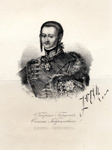 Portret van Semyon Zorich 1745-1799, de favoriet van Catharina de Grote, eind 18e eeuw