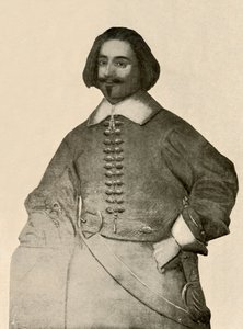 Portret van Sir John Leverett, in buff coat en eenvoudige soldatenband, 1640-1660, 1937 door Unbekannt