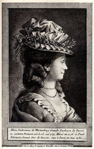 Portret van Sophie Dorothea van Württemberg, begin 19e eeuw door Unbekannt