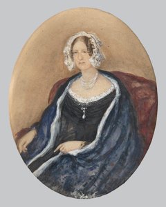 Portret van een Dame met een Witte Kap en een Cape