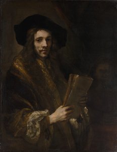 Portret van een man, de veilingmeester door Unbekannt